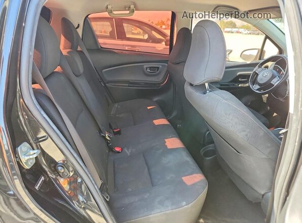 VNKKTUD35HA072207 2017 TOYOTA YARIS Black Vista de los asientos traseros