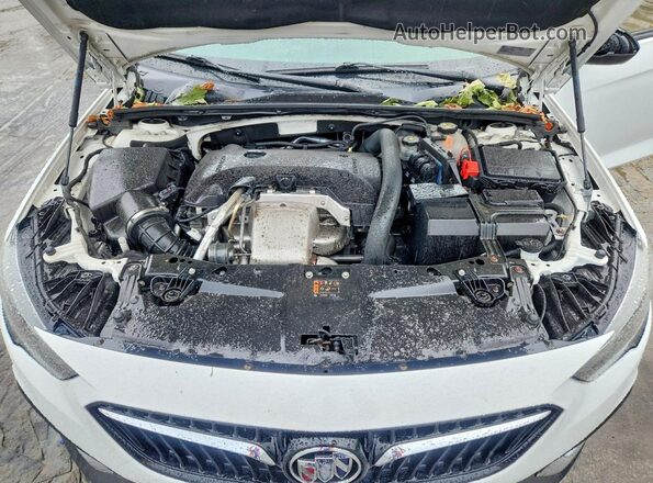 W04GU8SX5K1010431 2019 BUICK REGAL White Vista del compartimento del motor