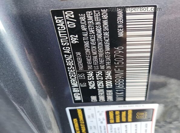 W1K1J6BB9MF150796 2021 MERCEDES-BENZ E Gray Engine compartment view