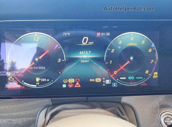 W1K1K5JBXMF169771 2021 MERCEDES-BENZ E Silver Widok zestawu wskaźników