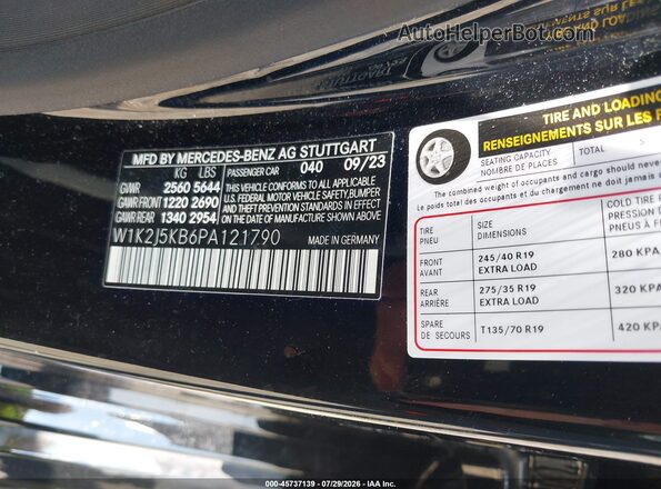 W1K2J5KB6PA121790 2023 MERCEDES-BENZ CLS-CLASS Black Вид підкапотного простору