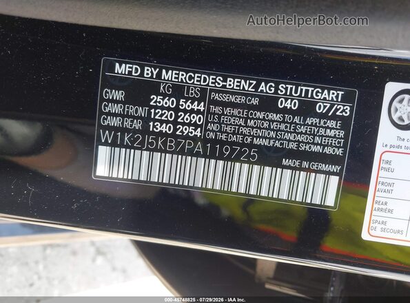W1K2J5KB7PA119725 2023 MERCEDES-BENZ CLS-CLASS Black ძრავის განყოფილების ხედი