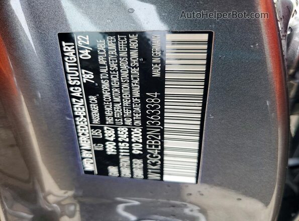 W1K3G4EB2NJ363384 2022 MERCEDES-BENZ A Gray Շարժիչի բաժամունքի տեսք