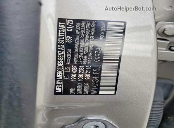 W1K3G4EB5LJ199979 2020 MERCEDES-BENZ A Gray Widok komory silnika