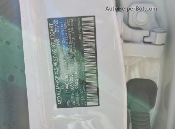 W1K3G4EBXLJ212404 2020 MERCEDES-BENZ A Белый Вид подкапотного пространства