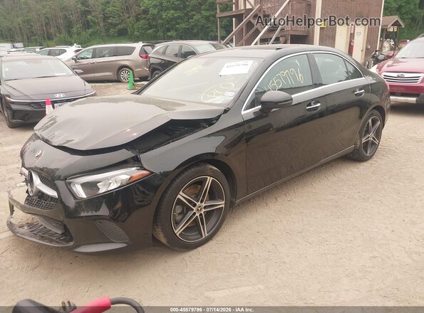 W1K3G4FB9MJ322246 2021 MERCEDES-BENZ A Black Առջևի ձախ երեք քառորդ տեսարան