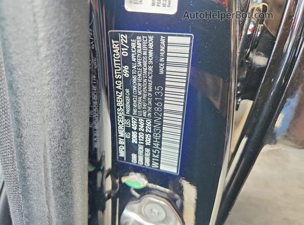W1K5J4HB3NN286135 2022 MERCEDES-BENZ CLA-CLASS Black Շարժիչի բաժամունքի տեսք