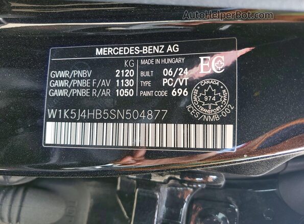 W1K5J4HB5SN504877 2025 MERCEDES-BENZ CLA-CLASS Black Շարժիչի բաժամունքի տեսք