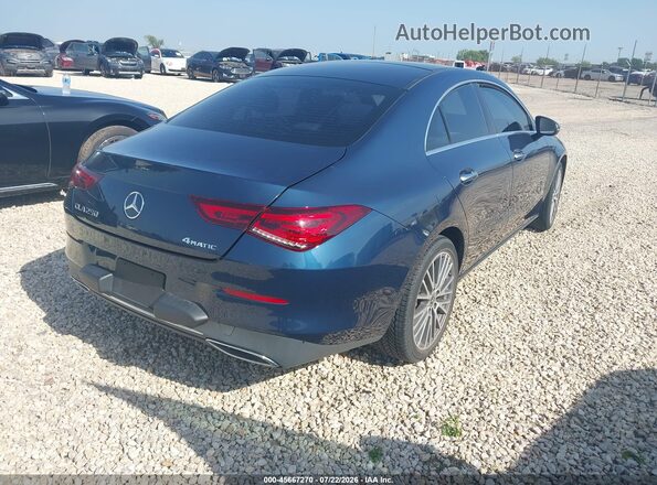 W1K5J4HB6MN205448 2021 MERCEDES-BENZ CLA 250 Синий Задняя правая четверть