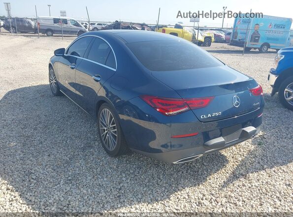 W1K5J4HB6MN205448 2021 MERCEDES-BENZ CLA 250 Синий Задняя левая четверть