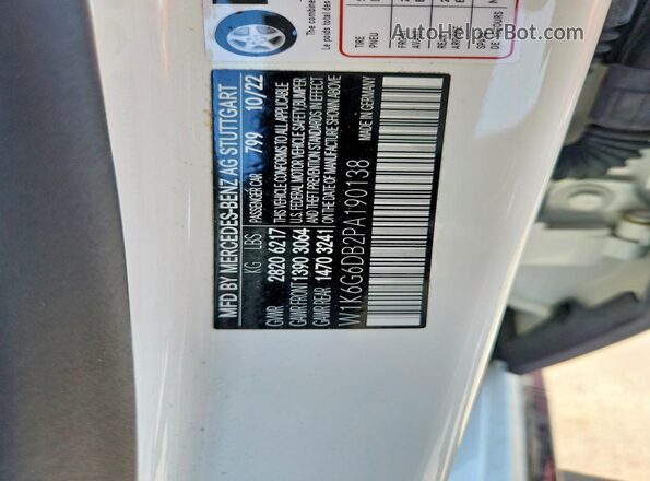 W1K6G6DB2PA190138 2023 MERCEDES-BENZ S White Vista del compartimento del motor
