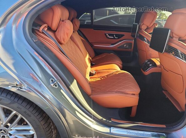 W1K6G7GB7MA057159 2021 MERCEDES-BENZ S Gray Rear seats view