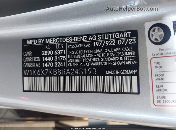 W1K6X7KB8RA243193 2024 MERCEDES-BENZ MAYBACH S 680 Черный Вид подкапотного пространства