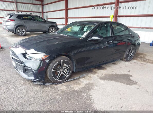 W1KAF4HB0PR132395 2023 MERCEDES-BENZ C-CLASS Black წინა მარცხენა ხედი სამი მეოთხედიდან