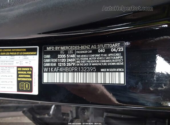 W1KAF4HB0PR132395 2023 MERCEDES-BENZ C-CLASS Black ძრავის განყოფილების ხედი