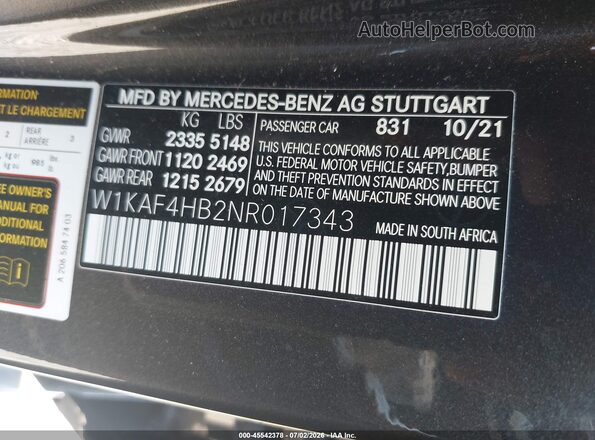 W1KAF4HB2NR017343 2022 MERCEDES-BENZ C-CLASS Black Engine compartment view