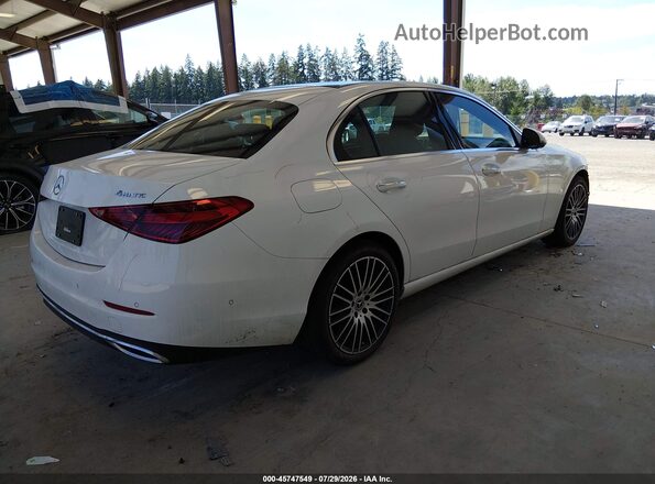 W1KAF4HB3SR250563 2025 MERCEDES-BENZ C-CLASS Белый Задняя правая четверть
