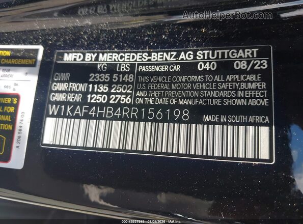 W1KAF4HB4RR156198 2024 MERCEDES-BENZ C-CLASS Black Widok komory silnika