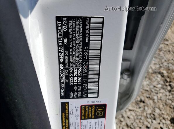 W1KAF4HB5RR214805 2024 MERCEDES-BENZ C White Вид підкапотного простору