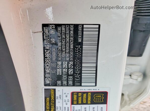 W1KAF4HB6RR166554 2024 MERCEDES-BENZ C White Engine compartment view
