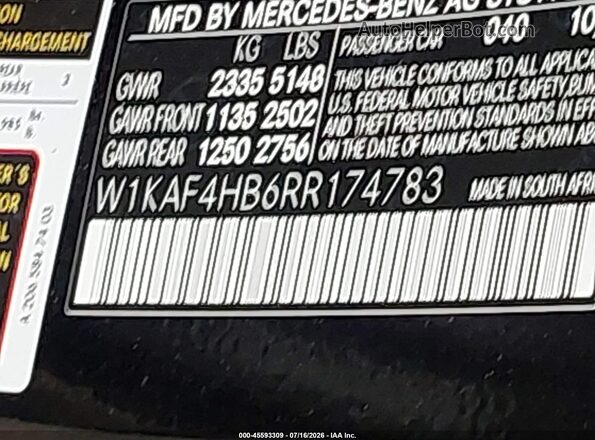 W1KAF4HB6RR174783 2024 MERCEDES-BENZ C-CLASS Черный Вид подкапотного пространства