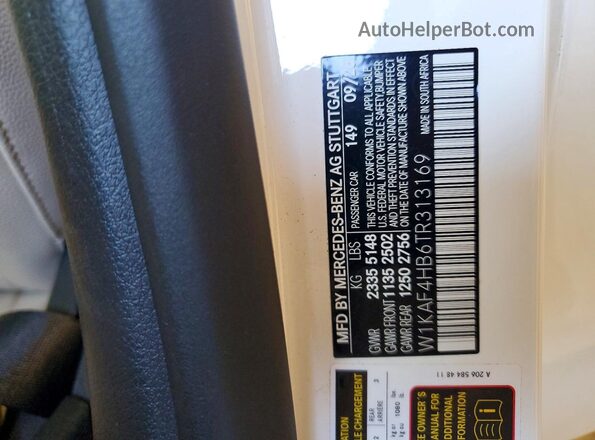 W1KAF4HB6TR313169 2026 MERCEDES-BENZ C White Engine compartment view
