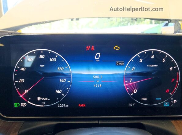 W1KAF4HB6TR313169 2026 MERCEDES-BENZ C White Instrument cluster view