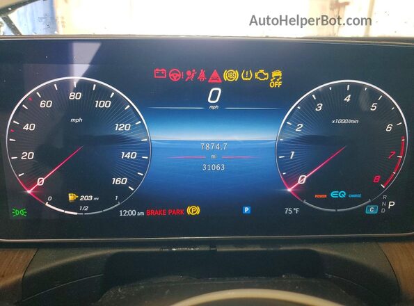 W1KAF4HB7NR015376 2022 MERCEDES-BENZ C Белый Вид щитка приборов
