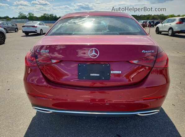W1KAF4HB8RR223157 2024 MERCEDES-BENZ C Red Vista trasera