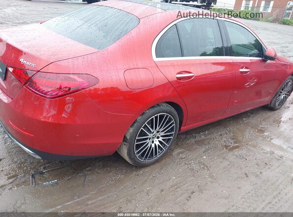W1KAF4HBXNR062756 2022 MERCEDES-BENZ C-CLASS Red Tył prawy