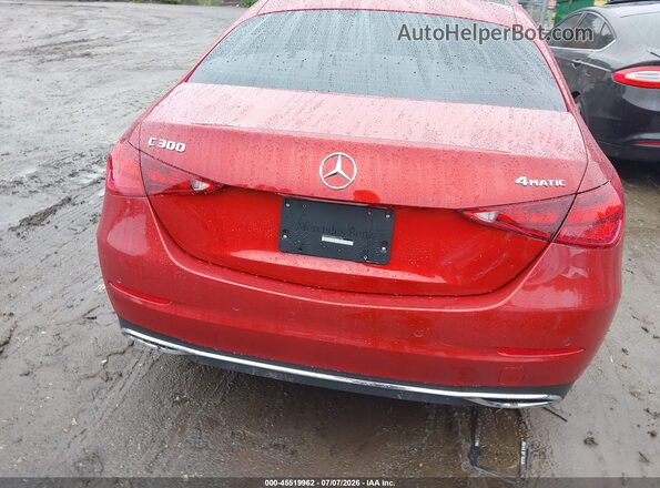 W1KAF4HBXNR062756 2022 MERCEDES-BENZ C-CLASS Red 
