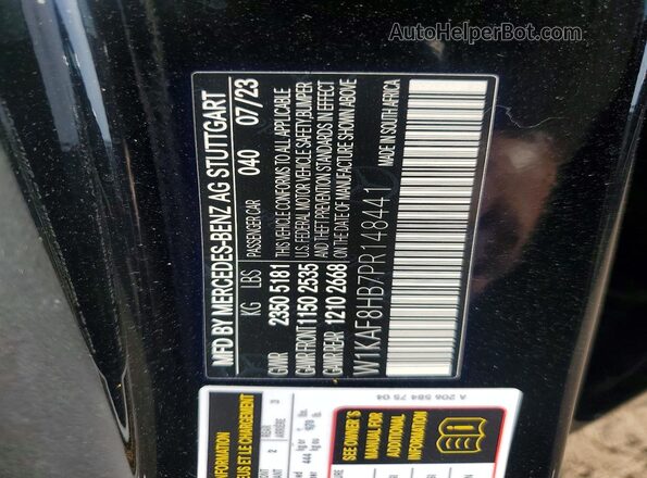 W1KAF8HB7PR148441 2023 MERCEDES-BENZ C Black ძრავის განყოფილების ხედი