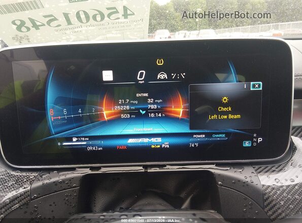 W1KAF8HB9PR122911 2023 MERCEDES-BENZ AMG C 43 Gray Widok tylnych siedzeń