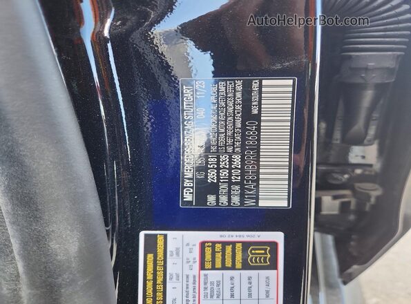 W1KAF8HB9RR186840 2024 MERCEDES-BENZ C Black Widok naklejki z numerem VIN