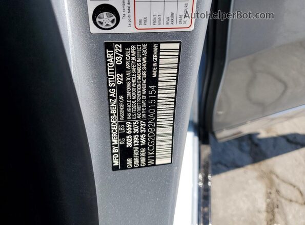 W1KCG2DB2NA015154 2022 MERCEDES-BENZ EQS Silver Շարժիչի բաժամունքի տեսք