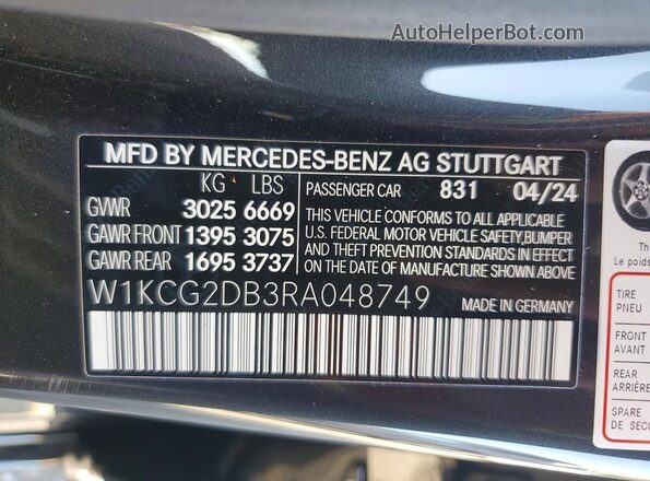 W1KCG2DB3RA048749 2024 MERCEDES-BENZ EQS Черный Вид подкапотного пространства
