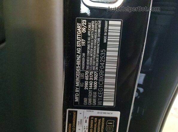 W1KEG1CBXRF042535 2024 MERCEDES-BENZ EQE Black Շարժիչի բաժամունքի տեսք