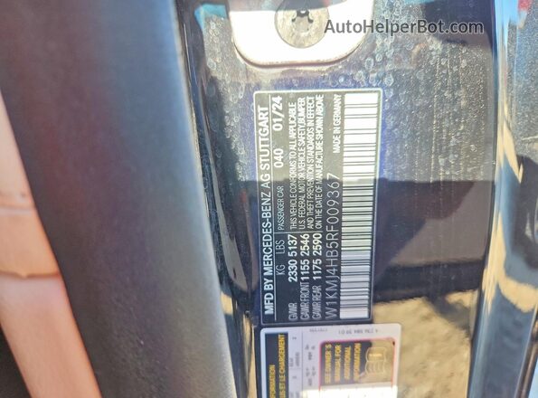W1KMJ4HB5RF009367 2024 MERCEDES-BENZ CLE Black VIN կոդի պիտակի տեսք