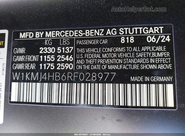 W1KMJ4HB6RF028977 2024 MERCEDES-BENZ CLE 300 Black ძრავის განყოფილების ხედი
