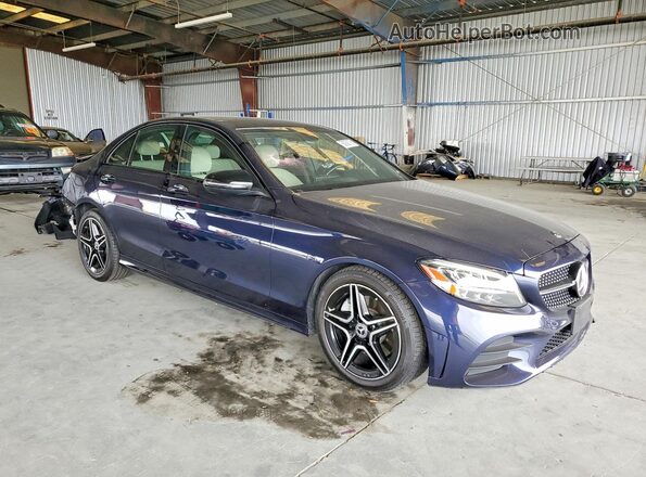 W1KWF8DB3MR638284 2021 MERCEDES-BENZ C Синий Передняя правая четверть