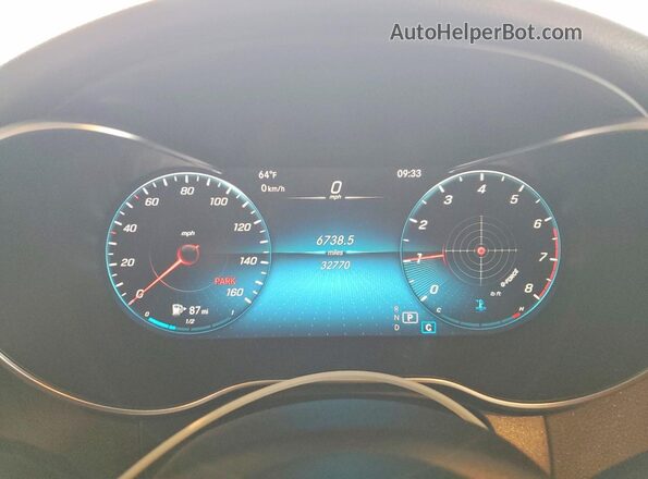 W1KWF8DB3MR638284 2021 MERCEDES-BENZ C Синий Вид щитка приборов