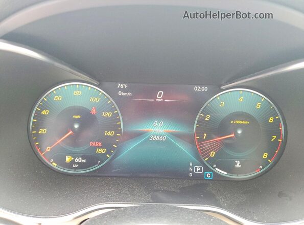 W1KWF8EB0MR652660 2021 MERCEDES-BENZ C White Vista del cuadro de instrumentos