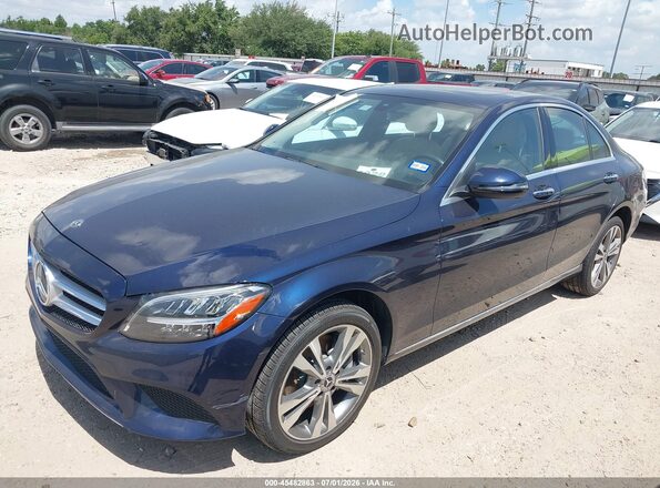 W1KWF8EB4MR645212 2021 MERCEDES-BENZ C-CLASS Blue Առջևի ձախ երեք քառորդ տեսարան