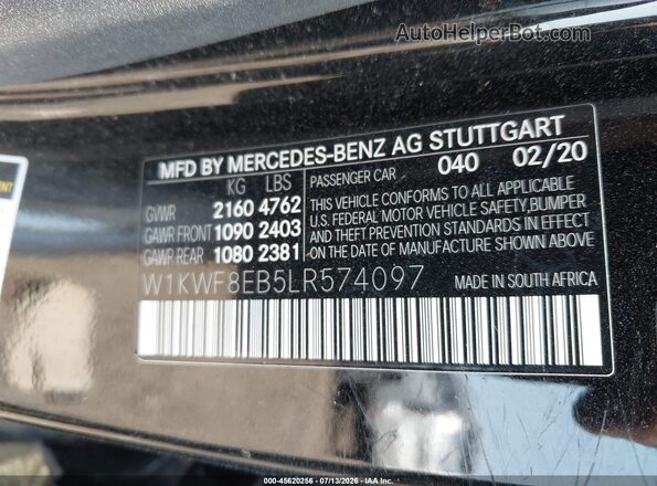 W1KWF8EB5LR574097 2020 MERCEDES-BENZ C-CLASS Черный Вид подкапотного пространства