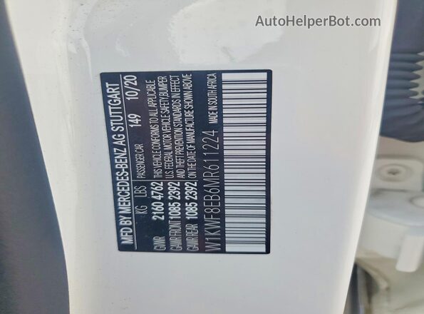 W1KWF8EB6MR611224 2021 MERCEDES-BENZ C Белый Вид подкапотного пространства