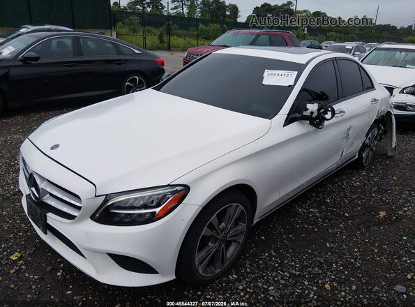 W1KWF8EB8MR622421 2021 MERCEDES-BENZ C-CLASS White Առջևի ձախ երեք քառորդ տեսարան