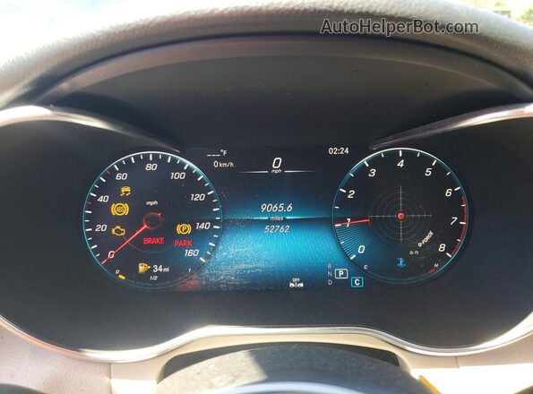 W1KWF8EB9MR634187 2021 MERCEDES-BENZ C Blue Vista del cuadro de instrumentos
