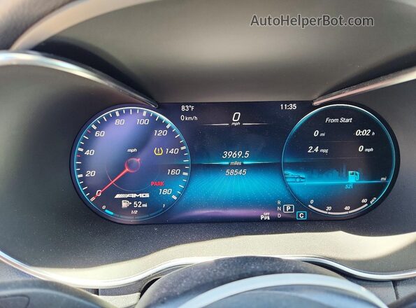 W1KWJ6EB6LF992074 2020 MERCEDES-BENZ C Black Instrument cluster view
