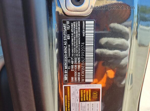 W1KWJ6EB6LF992074 2020 MERCEDES-BENZ C Black Engine compartment view