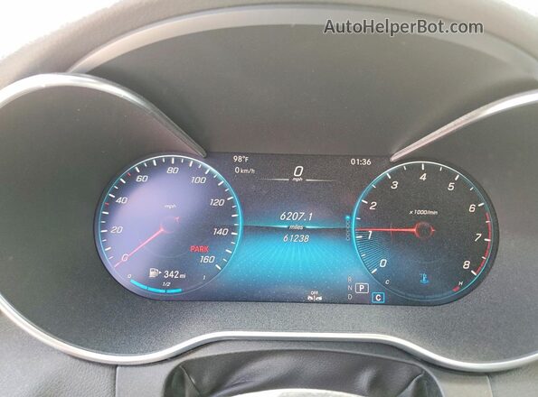 W1KWJ8EB8NG112792 2022 MERCEDES-BENZ C Белый Вид щитка приборов